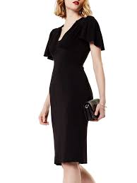 Karen Millen Gathered Detail Midi Dress House Of Fraser Womens Midi Dresses Dresses Black Bridesmaid Dresses