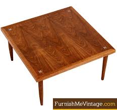 52 wide x 24 deep x 12.5 high; Refinished Mid Century American Of Martinsville Coffee Table