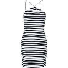 Topshop Striped Triangle Neck Bodycon Dress Bodycon Stretch Dress Neck Bodycon Dress Bodycon Dress
