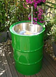 15 Ideas Para Reciclar Bidones Outdoor Kitchen Sink Garden Sink Outdoor Sinks