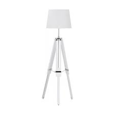 A tripod floor lamp has been experiencing a popularity boost recently. Buy White Wood And Chrome Tripod Floor Lamp From Fusion Living