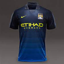 A yellow striped design appears on the top of the right shoulder whilst the etihad airways shirt sponsor is also coloured yellow. Away Manchester City 20 21 Kit Football Shirt History