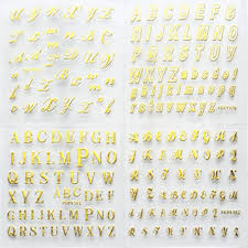 In my part of the us, i think they have even stopped teaching it in elementary schools altogether. Nail Art 3d Decal Stickers Alphabet Letters White Black Gold Acrylic Nails Tool Buy At The Price Of 1 89 In Aliexpress Com Imall Com
