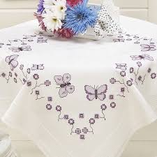 Duftin Mor Kelebek Masa Ortusu Etamin Kiti 01320 Aa0084 Kelebekler Kanavice Kanaviceler