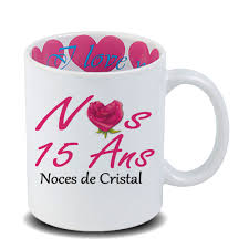 2 ans de mariage noces de froment : Mug Inox Anniversaire De Mariage