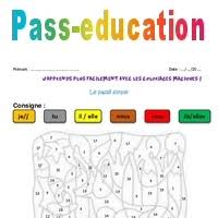Pour des enfants d'un niveau cm1 (cycle 3), exercices de multiplications. Passe Simple Cm2 Coloriage Magique