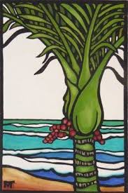 Art Mary Nikau Print Taylor Mary Taylor Nikau Print Art Nz In 2020 Nz Art Linocut Art Heather Brown Art