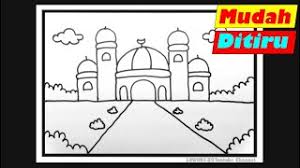 Gambar mewarnai kegiatan ramadhan kumpulan gambar bagus. Menggambar Masjid Tema Ramadhan Menggambar Anak Tk Youtube Cute766