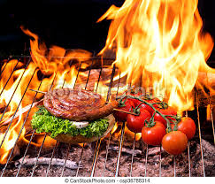 Flare grill is like when u r using a bbq to cook meat for example and like fire comes out allot like sometimes the grease build up on a grill will flare up and burn off. Grill Concept With Flare On Background Grill Concept Roll Sausage And Tomatoes On Grill With Flare On Background Canstock