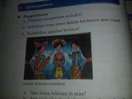 Kerajinan teko atau kendhi sebenarnya hampir sama dengan celengan, baik dari segi bentuk dan pembuatannya, cuma fungsinya saja yang membedaknnya. A Apa Tema Lukisan Di Atas B Apa Saja Alat Dan Bahan Yang Digunakan C Apa Teknik Yang Digunakan Brainly Co Id