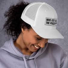 Workout Hats I Eat Pussy Hat For Men Women Fashion Dad Hat Flat Bill Brim  Baseball Cap Black At Men's Clothing Store Pussy Hats