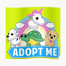 Hey whats up you guys its megan and today we are covering the brand new adopt me neon pet update and you might notice im not in my regular location i am currently at vidcon but i brought my set up here because i. Adopt Me Unicorn Posters Redbubble