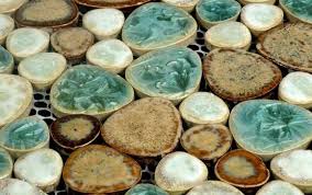 The color of the marble chips is random, some chips looks grey and some chips are darker, because they are all made from nature stone, we keep their nature color, did not add any artific… Gray Marble Backsplash Tiles Sea Glass Blue Wave Patterns Natural Stone Bathroom Wall Mosaic By Hominter In Wilmington De Alignable