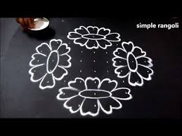 Creative Flower Rangoli Designs Without Colour Simple Kolam Designs Flower Muggulu With Do Rangoli Border Designs Rangoli Designs With Dots Kolam Designs