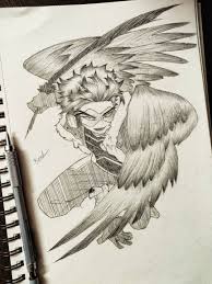 It is hinted that keigo was a fan of endeavor from an early age, as depicted by the drawing of him as a child holding an endeavor figurine. Hawks From My Hero Academia By Kubarusketch On Deviantart