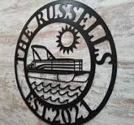 Wall Art Personalized Pontoon Hide Crazy Customized Classic Metal Signs  Pontoon Sign
