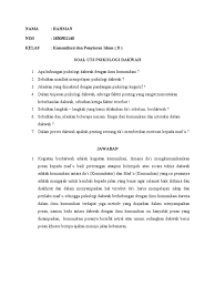 Maybe you would like to learn more about one of these? Soal Uts Psikologi Komunikasi