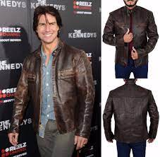 Kennedys Premiere Tom Cruise Distress Leather Jacket Now Available In Our Celebrities Leather Jacket Distressed Leather Jacket Brown Leather Motorcycle Jacket