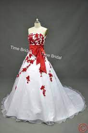 Red And White Satin And Organza Wedding Dress Brdial Gown From Time Bridal China Red White Wedding Dress Red Wedding Dresses Wedding Dress Organza