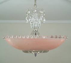 Vintage Art Deco Pink Square Starburst Glass Ceiling Light Fixture Chandelier 536873 Vintage Ceiling Lights Vintage Ceiling Light Fixtures Art Deco Lighting