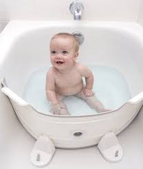 You can also shower with your baby. Babydam Usa Bathtub Shower Divider Turns A Standard Tub Into Your Baby S Bath Baby Tub Baby Bath Seat Baby Bath Tub