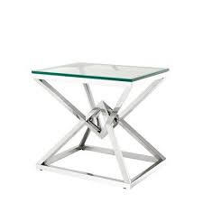 Eichholtz Connor End Table Color Silver Stainless Steel Side Table Silver Side Table Side Table