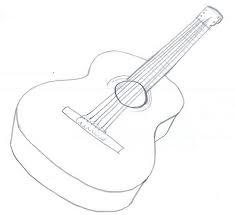 How To Draw An Acoustic Guitar Guitar Drawing Guitar Painting Guitar Art