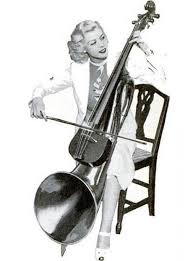 This is a Cello Horn Another self-explanatory title. This hybrid made the pages of Popular Science Monthly magazine back in 1936. The sound created by bowing the strings came out of the