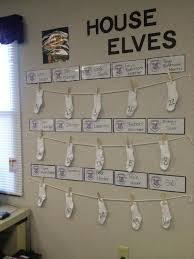 Ms Browns Harry Potter Themed Job Chart Each Sock Has The