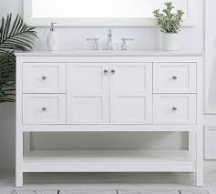 Most popular backsplash materials in bathrooms. Reeves 48 Single Sink Vanity Pottery Barn