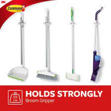 Single mop & broom holder. Command Broom Gripper 3m United States