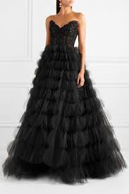 Oscar De La Renta Strapless Corded Lace And Tulle Gown Gowns Tulle Gown Strapless Dress Formal