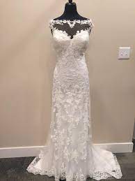 A sheath or a mermaid wedding dress will highlight your curves, and an overskirt or a detachable skirt is a nice idea for a ceremony, especially a church one. Cap Sleeves Lace Sheer Neckline Sheath Wedding Dresses With Applique Ow311 Wedding Dresses Wedding Dresses Size 14 Dresses