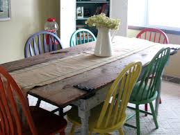 If you don't have enough room for a large dining table, consider an extendable table. Remodelaholic Kitchen Tables Door Table Kitchen Table Chairs Dining Room Table
