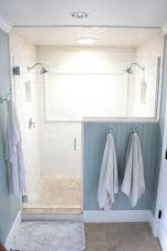 Shower half walls with glass tops are a popular choice for steam showers. 38 Half Wall Shower For Your Small Bathroom Design Ideas Matchness Com