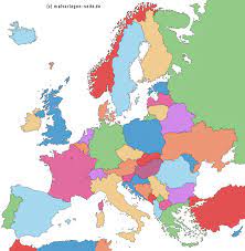 Karte von deutschland ohne beschriftung buy this stock. Europakarte Alle Lander In Europa Und Hauptstadte