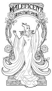 Maybe you would like to learn more about one of these? Maleficent Art Nouveau Lineart By Paola Tosca On Deviantart Maleficent Coloring Pages Disney Coloring Pages Maleficent Art