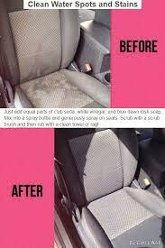 Clean Car Seats Water Spots Stains House Cleaning Tips Cleaning Hacks Cleaning