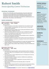 The quality assurance inspector is responsible for examining products and materials for any sort of deviations or defects. Quality Assurance Technician Resume Sample Control Inspector Example Hudsonradc