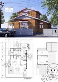 Sebagaimana denah di atas, kamar tidur biasa bisa diletakkan di dekat. 293 Foto Desain Rumah Nobita Paling Bagus Model Rumah Sims 4 House Design Narrow House Plans Architecture