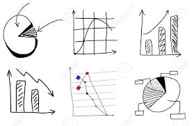 Doodle Charts By Hand On White Background