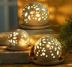 Handgefertige Turschilder Geschenk Dekoideen Lichtkugeln Keramik Kerzenhalter Keramik
