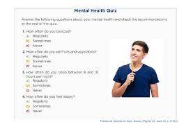 Although some illnesses seem to have a genetic link, just because someone in your ave one, too. Ejercicio De Mental Health Test