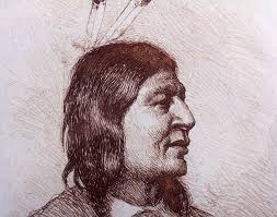 Original Joseph Henry Sharp Framed Etching sold at auction