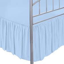 Skirt 18 inch drop, tailored/pleated striped bedskirt, dust ruffle. Ruffled Bed Skirt With Split Corners Olympic Queen Blue 21 Inch Drop Bedskirt Available In And 16 Colors Buy Online In Brunei At Brunei Desertcart Com Productid 190199067