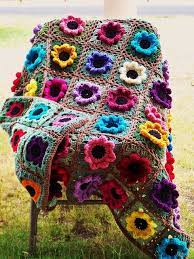Anemone Field Of Flowers 1 Easy Crochet Blanket Crochet Blanket Pattern Easy Crochet