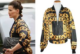 Black And Gold Jacket Womens Vintage Chanel Black Gold Chain Bomber Jacket Womens Medium W Small Mens Bomber Jacket Women Bomber Jacket Black Gold Chain