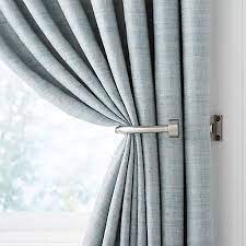 Cb Matte Black Curtain Tiebacks Set Of 2 Reviews Crate And Barrel In 2021 Black Curtain Tiebacks Curtain Tie Backs Curtains