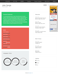 Responsive Resume Template Built Using Twitter Bootstrap 3 Resume Template Templates Resume Template Free
