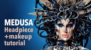medusa headpiece and makeup tutorial